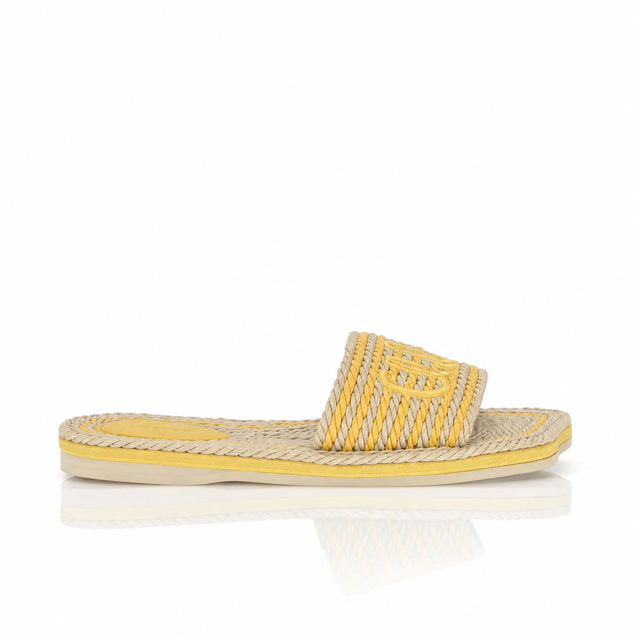 Chloé Sand Braided Rope Raffia Slides