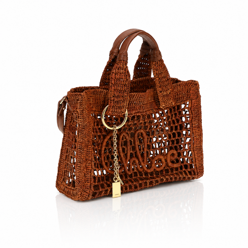 Chloé Raffia Banana East-West Tote Bag