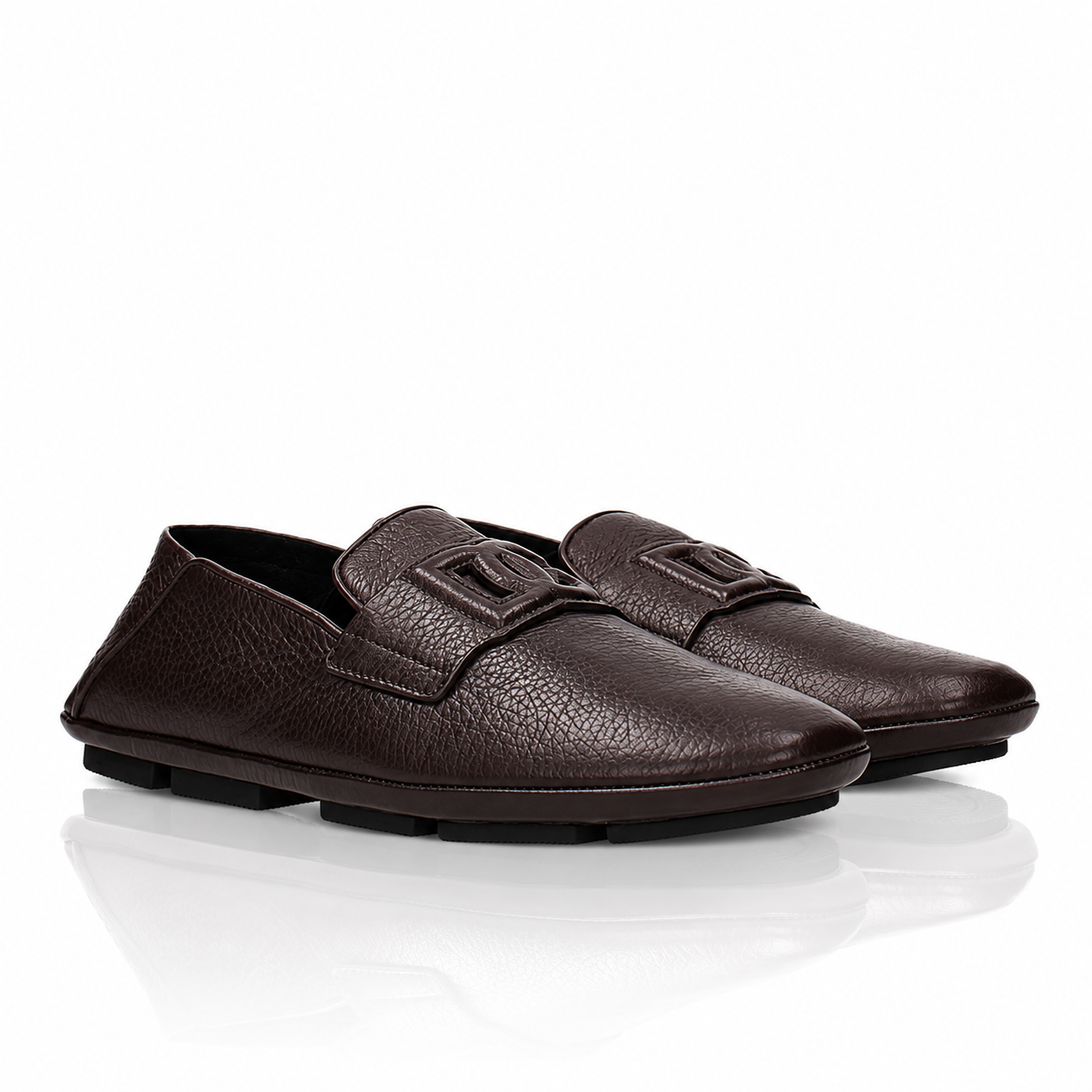 Dolce & Gabbana Brown Deerskin Driver Loafers