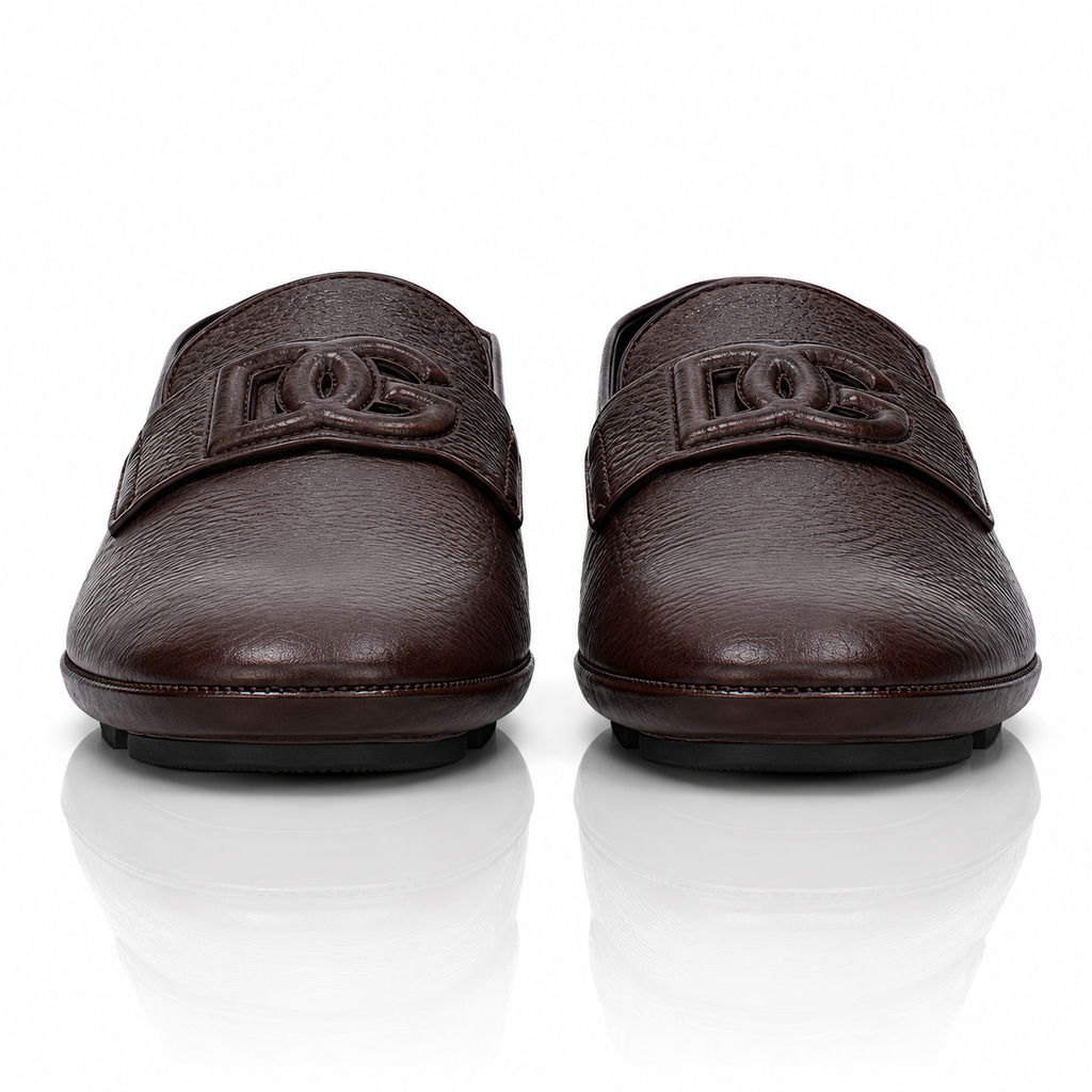 Dolce & Gabbana Brown Deerskin Driver Loafers