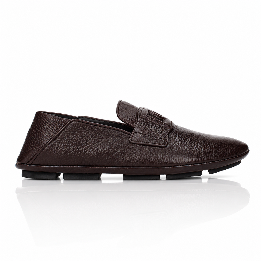 Dolce & Gabbana Brown Deerskin Driver Loafers