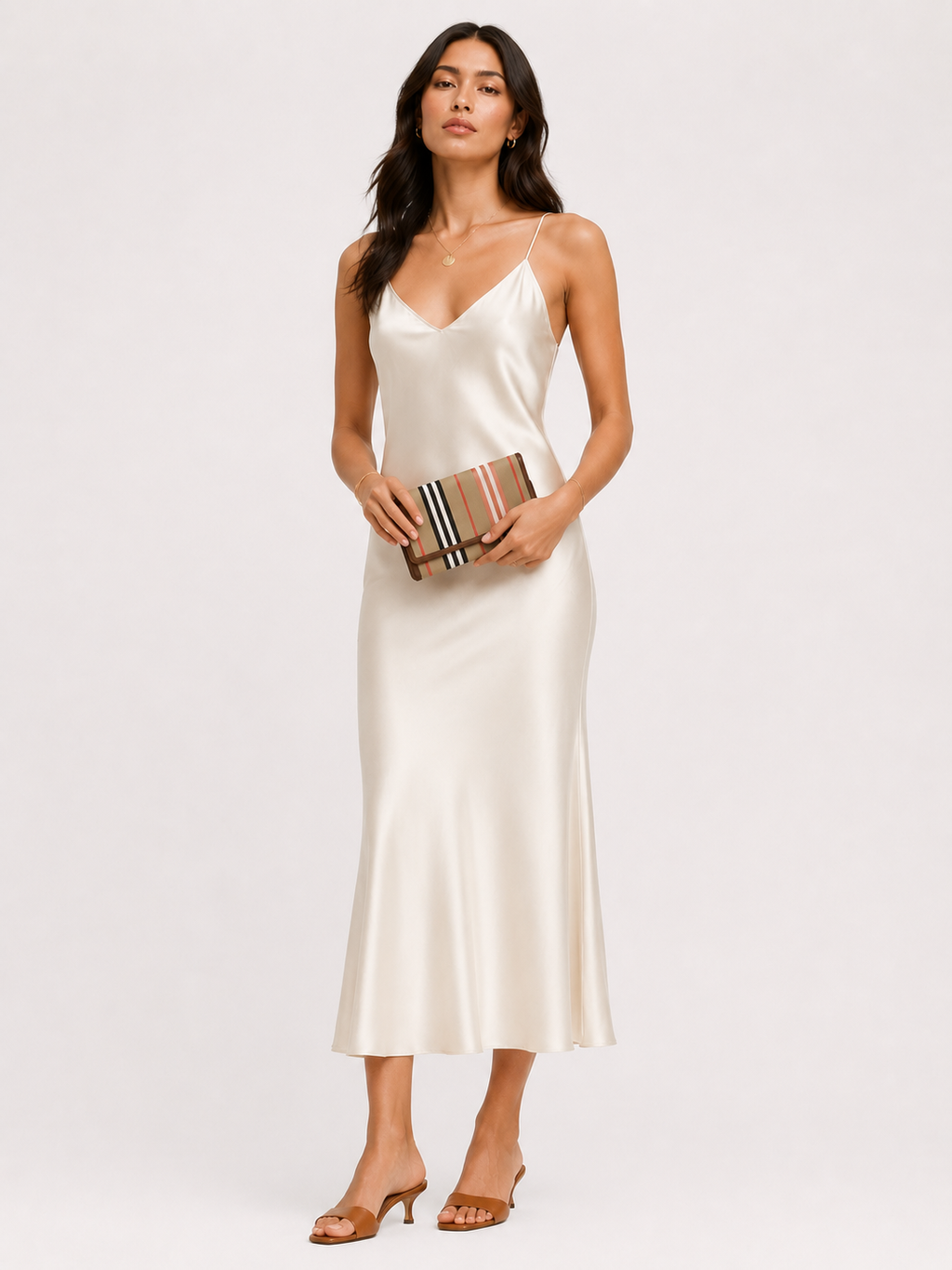 Burberry Hannah Icon Archive Striped Clutch