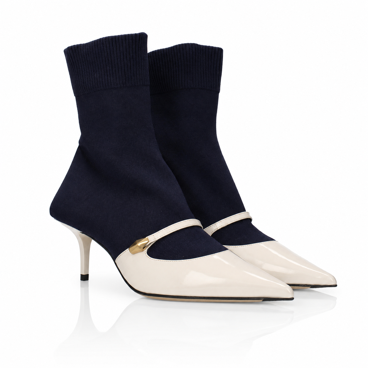 Jimmy Choo Carolyn Ankle Boot 60 Latte/Navy