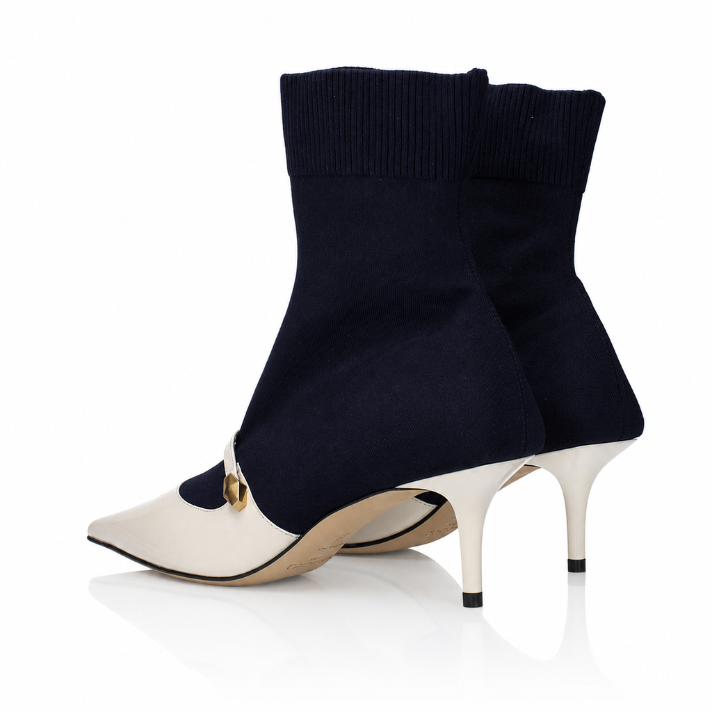 Jimmy Choo Carolyn Ankle Boot 60 Latte/Navy