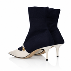 Jimmy Choo Carolyn Ankle Boot 60 Latte/Navy