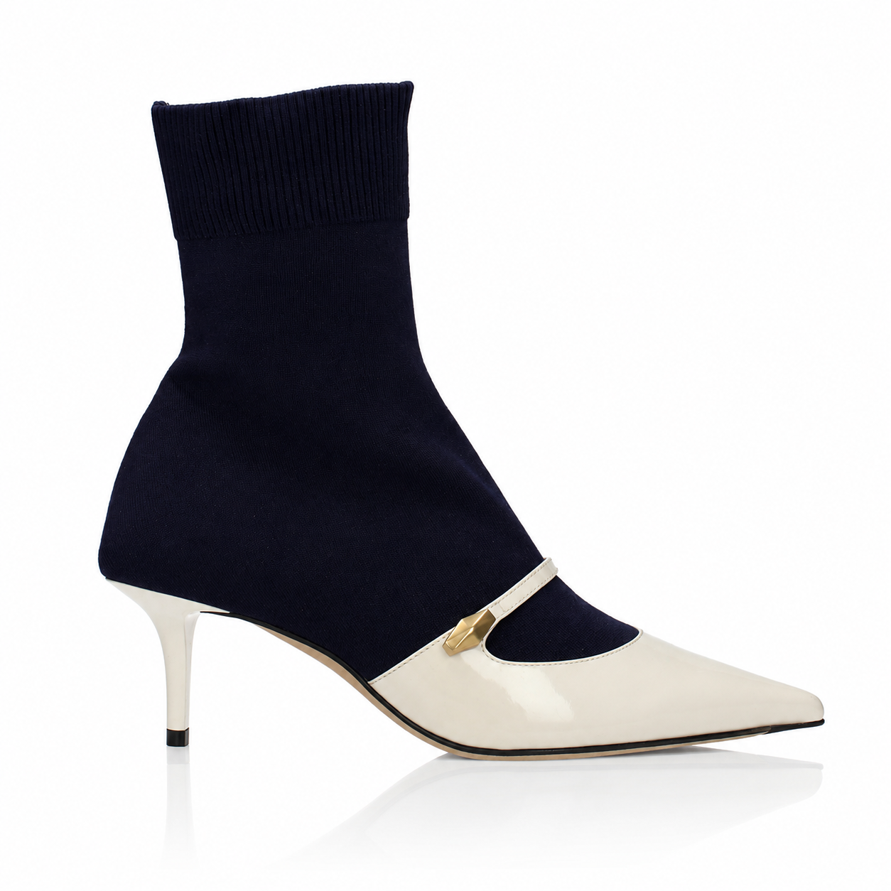 Jimmy Choo Carolyn Ankle Boot 60 Latte/Navy