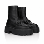 Stivaletti Jimmy Choo Bryer in pelle nera con cristalli
