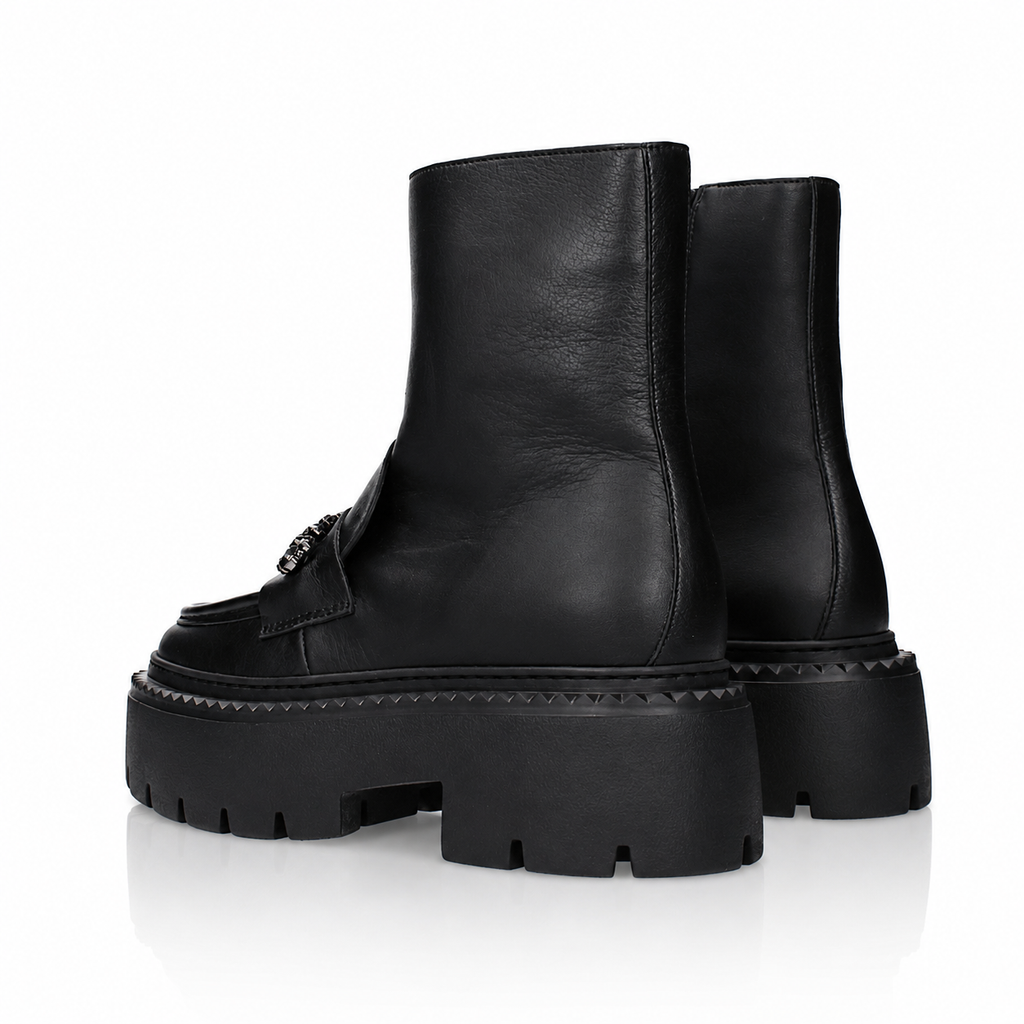 Stivaletti Jimmy Choo Bryer in pelle nera con cristalli