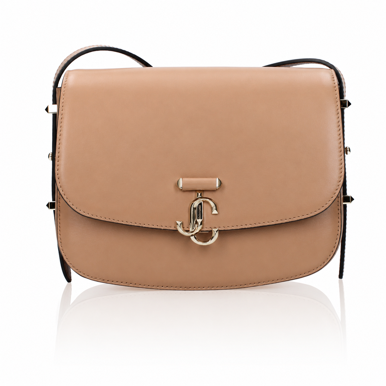 Jimmy Choo Varenne Dark Tan Leather Crossbody Bag