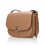 Jimmy Choo Varenne Dark Tan Leather Crossbody Bag