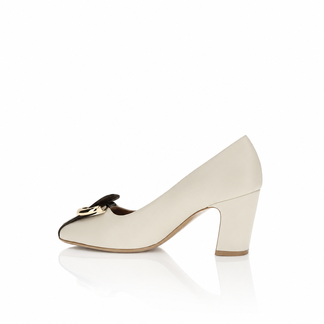 Ferragamo Gancini Oxide 70 Block Heel Pumps