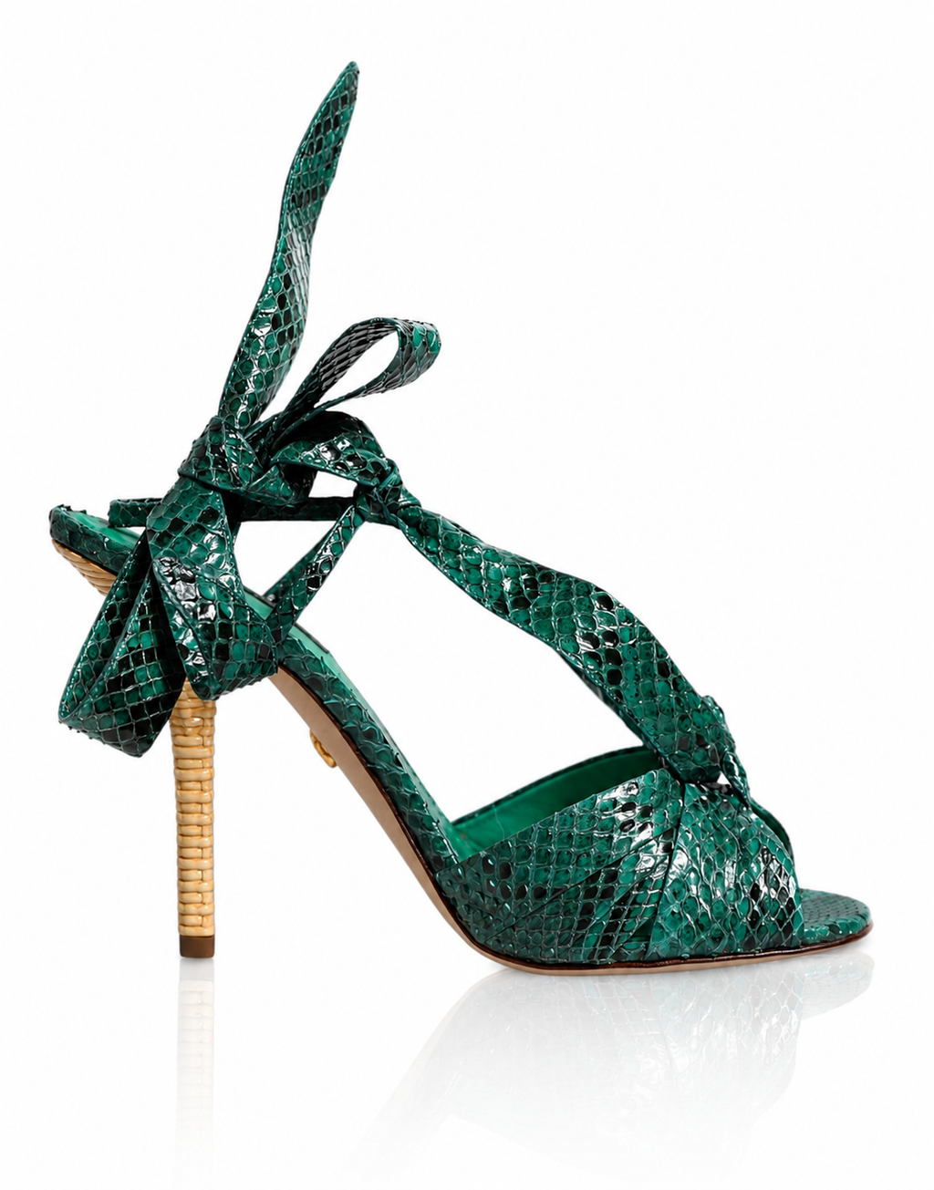 Dolce & Gabbana Keira Tropical Snake Strap Sandal