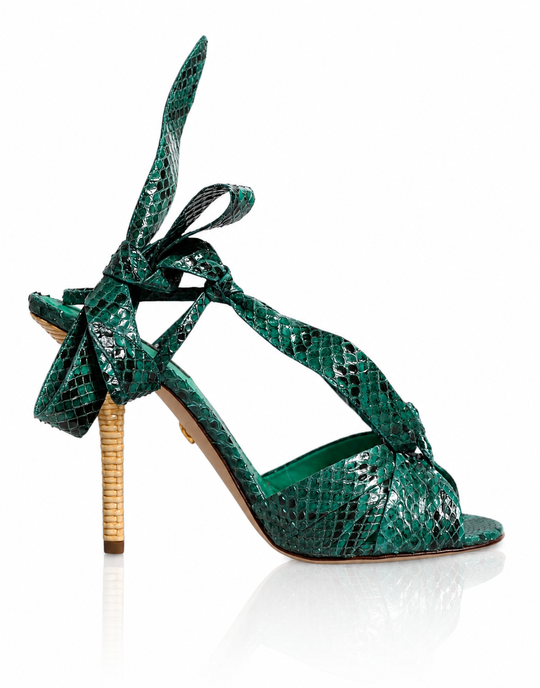 Dolce & Gabbana Keira Tropical Snake Strap Sandal