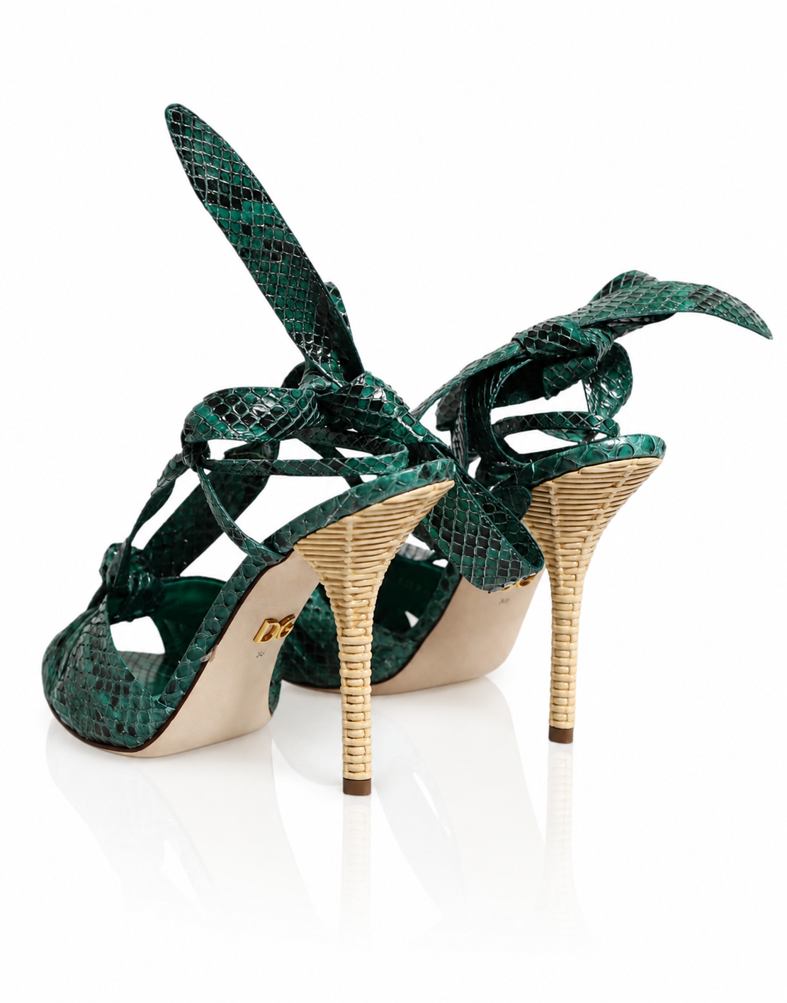 Dolce & Gabbana Keira Tropical Snake Strap Sandal