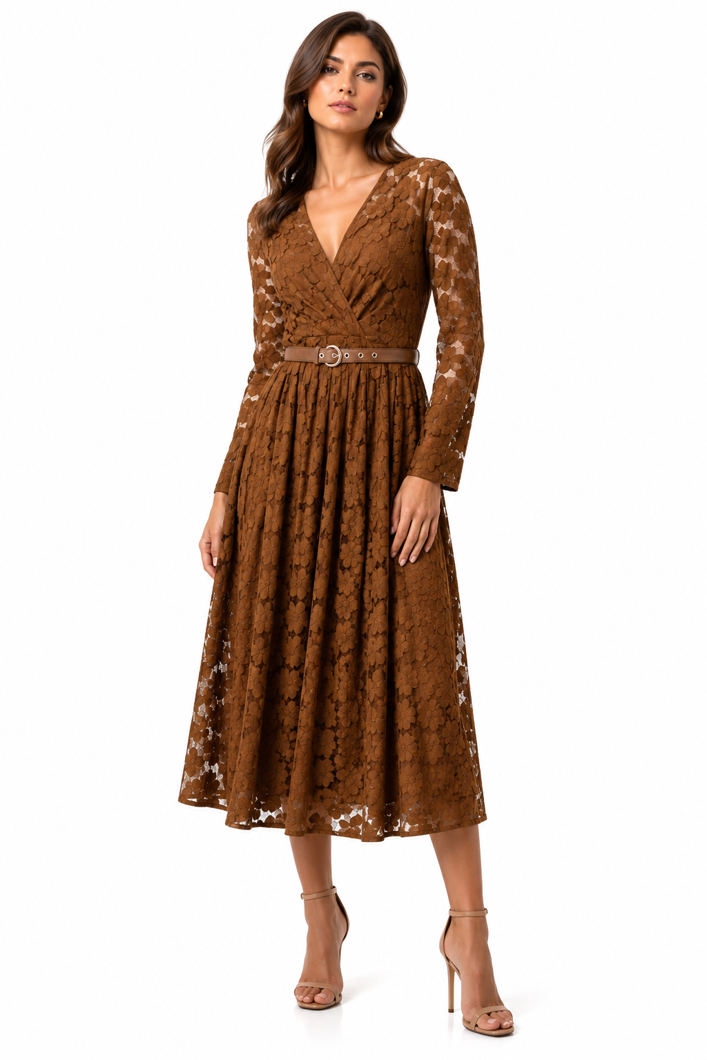 Abito casual Max Mara in poliammide marrone