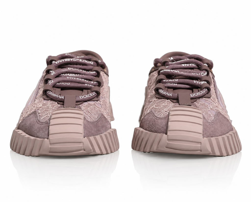Dolce & Gabbana Pink Lace NS1 Sneakers