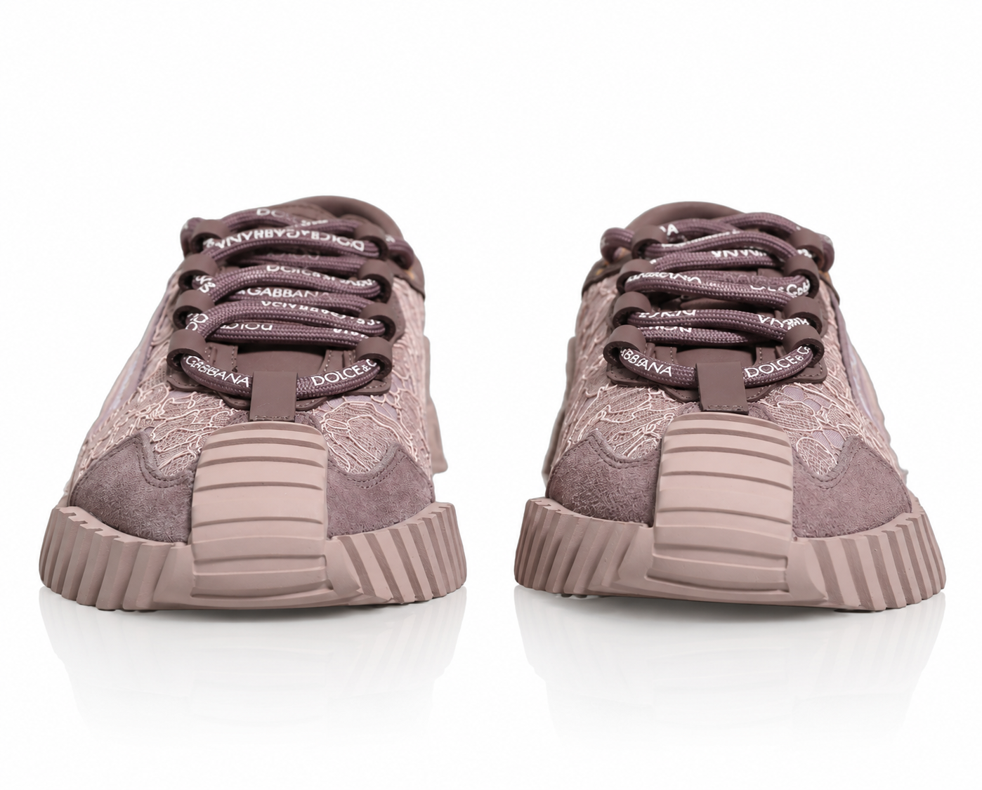 Dolce & Gabbana Pink Lace NS1 Sneakers
