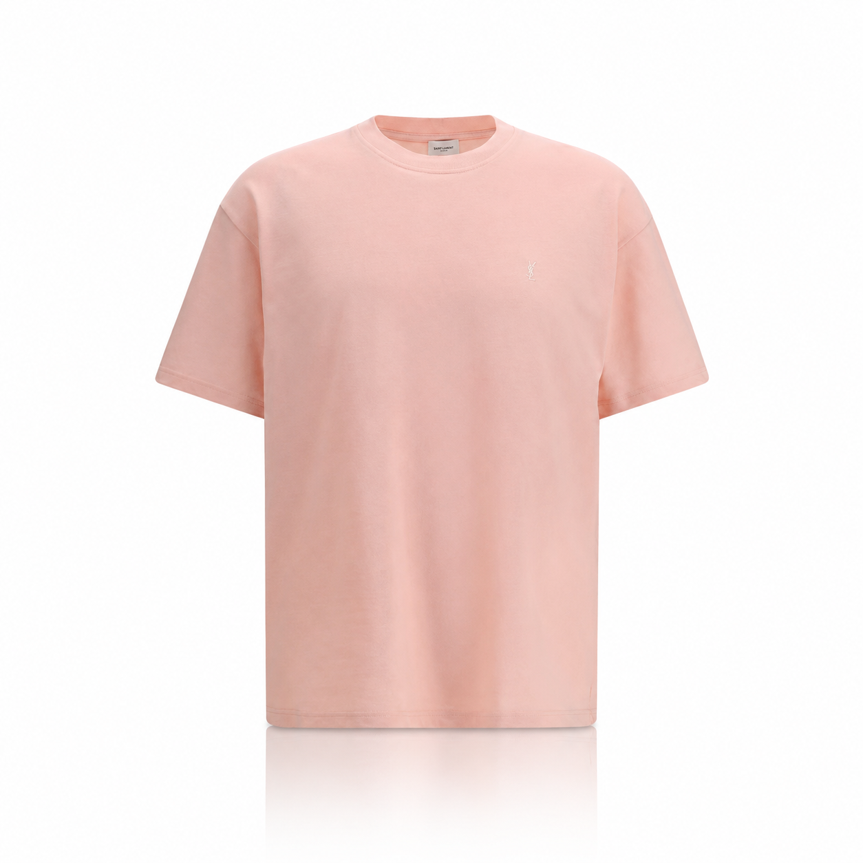 Saint Laurent Cassandre Cotton Rose Piqué T-Shirt