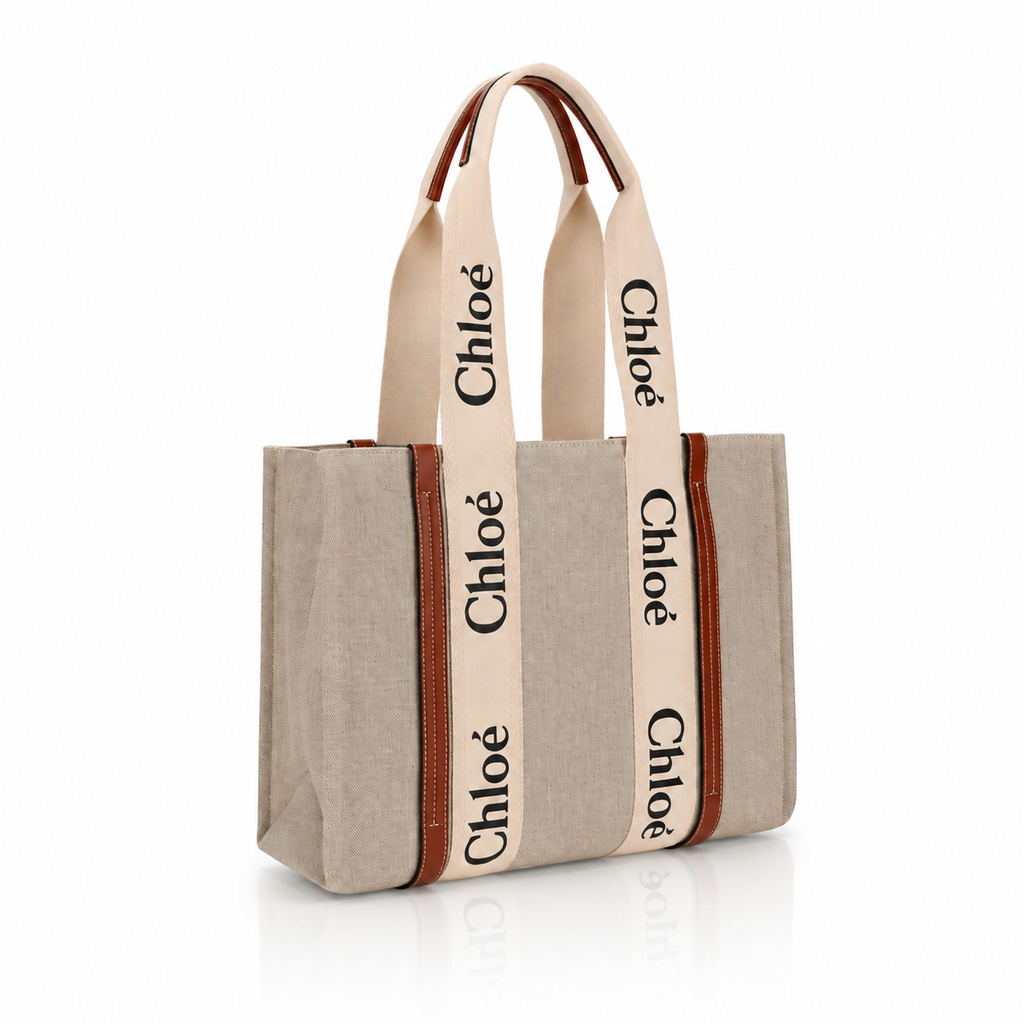 Chloé Beige Woody Tote Bag