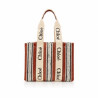 Chloé Brown Linen Tote Bag