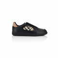 Burberry Check Terrace Black Leather Sneakers