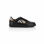 Burberry Check Terrace Black Leather Sneakers
