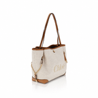 Chloé Clover Linen & Leather Tote Bag