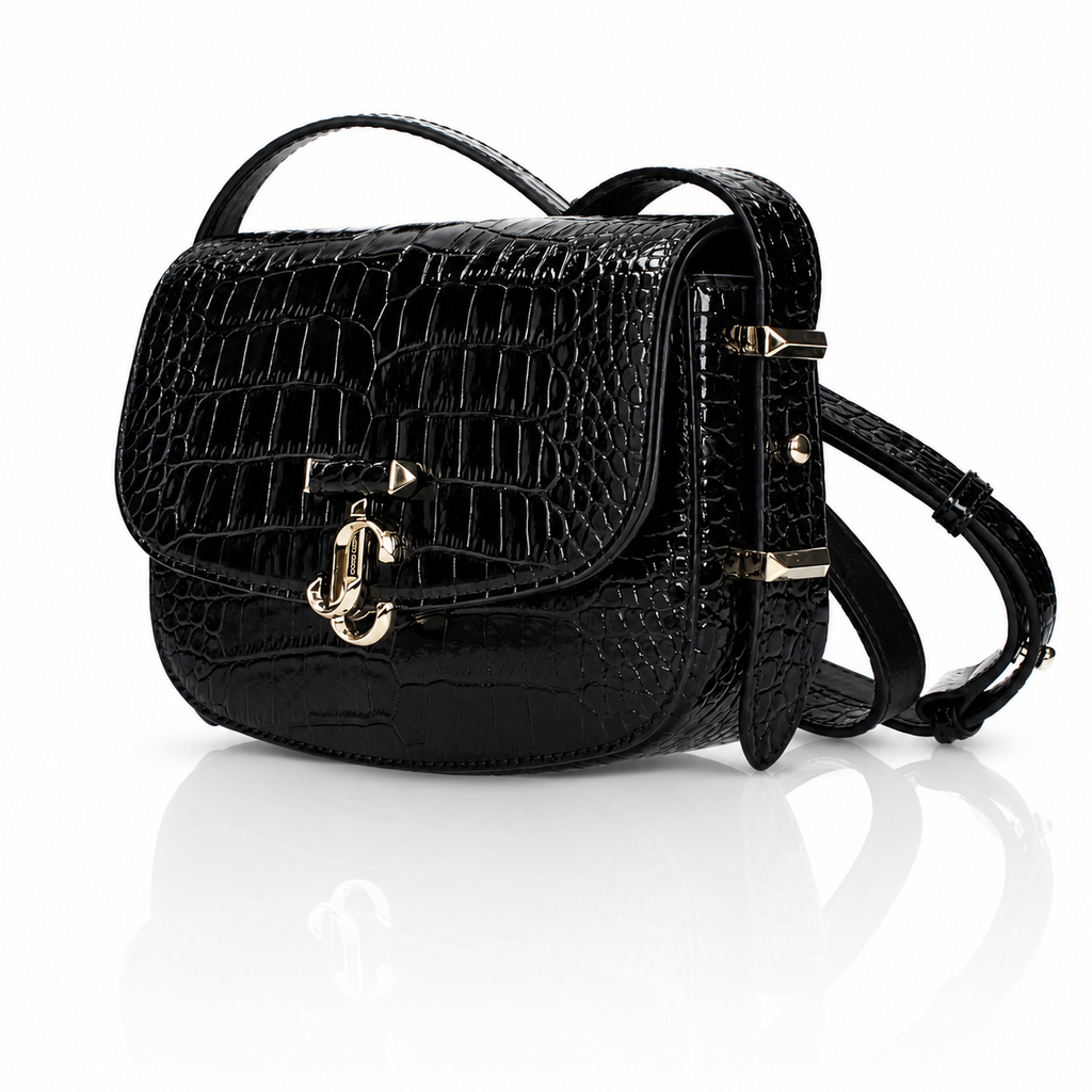 Jimmy Choo Crocodile Embossed Calfskin Bag