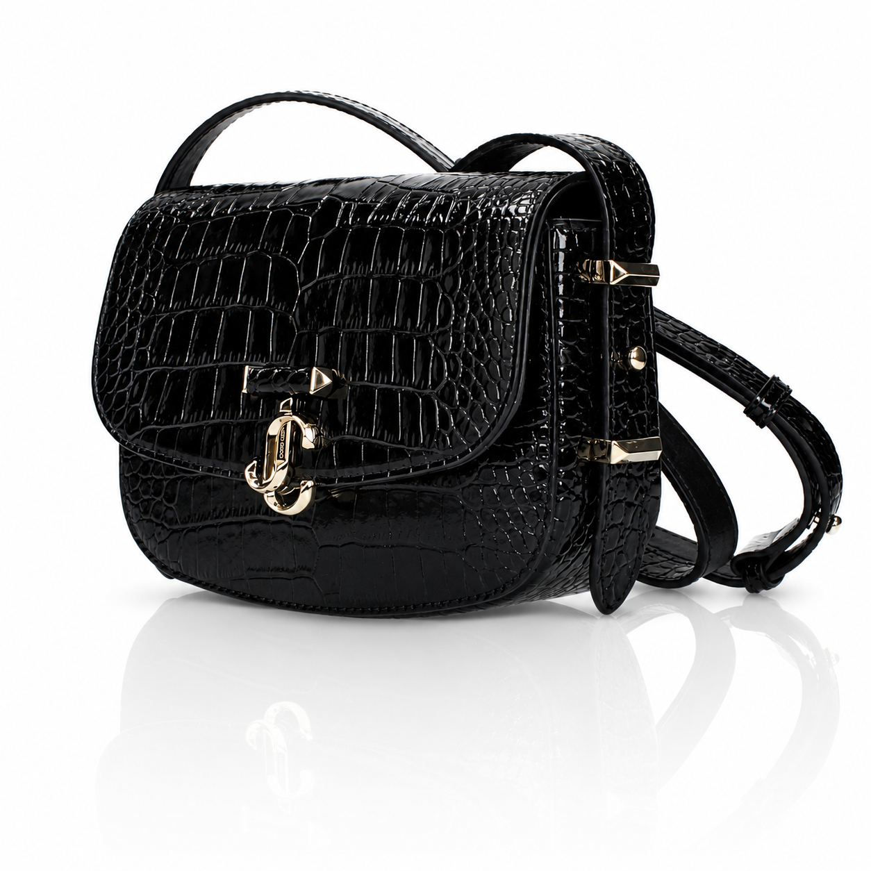 Jimmy Choo Crocodile Embossed Calfskin Bag