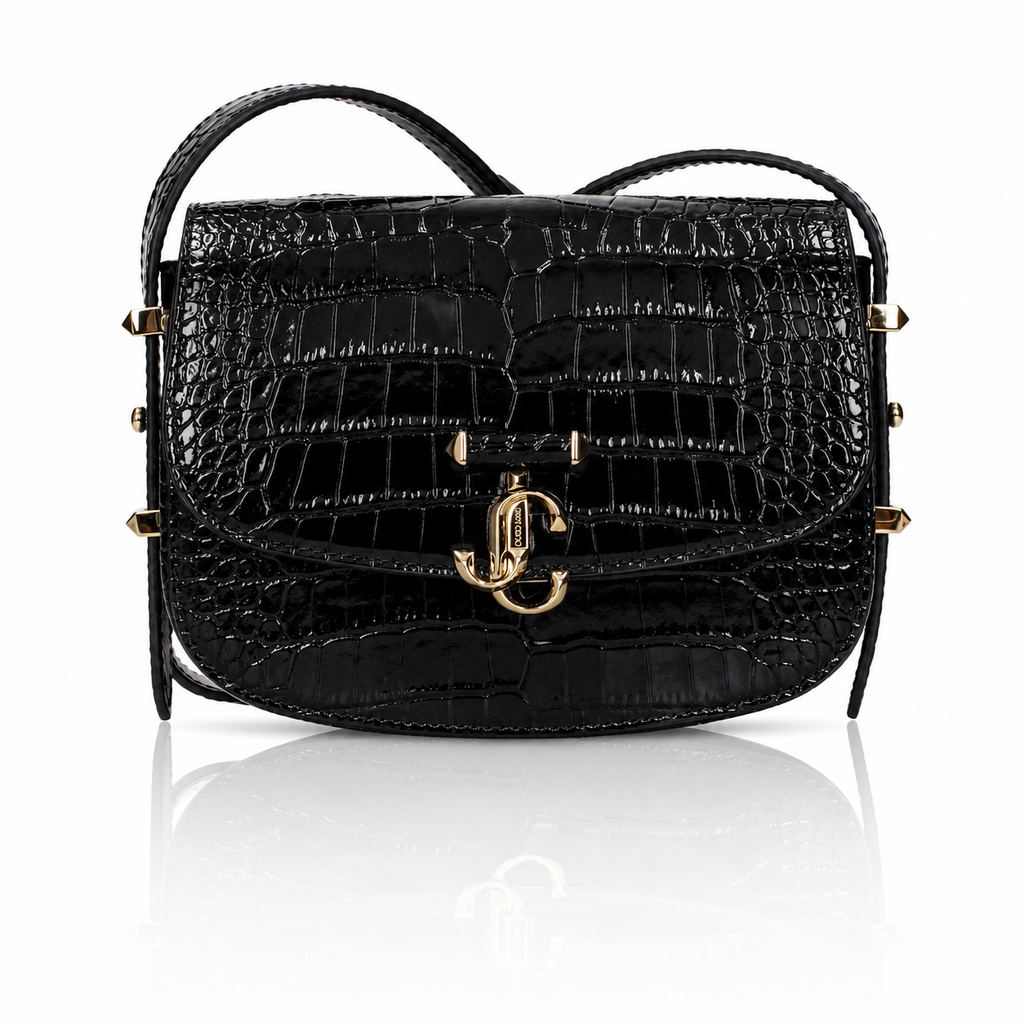 Jimmy Choo Crocodile Embossed Calfskin Bag