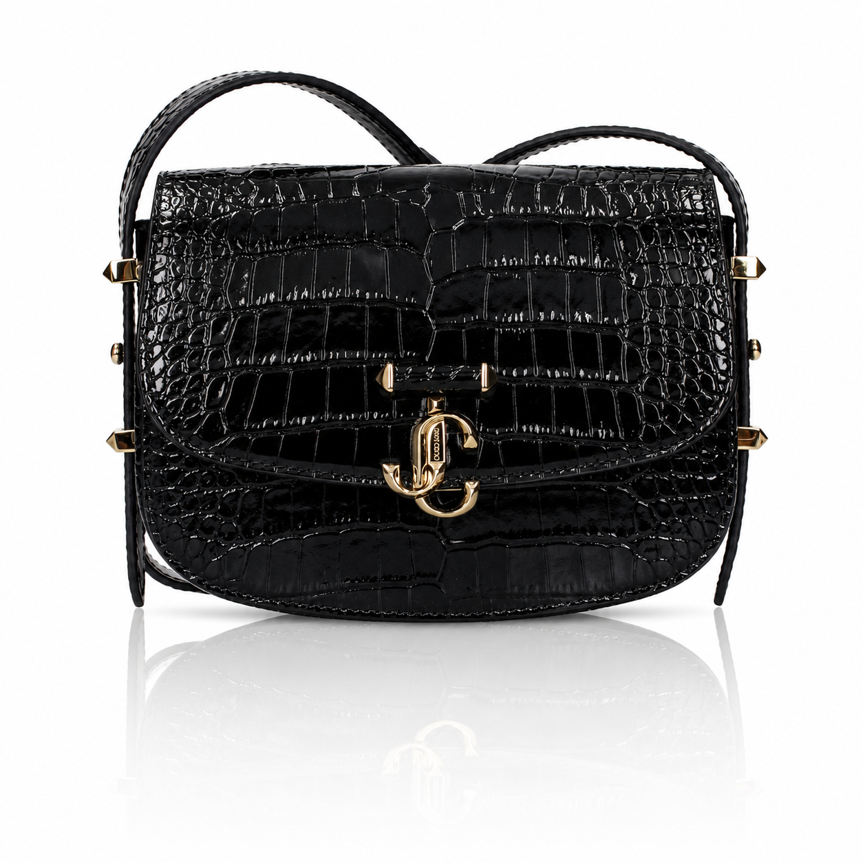 Jimmy Choo Crocodile Embossed Calfskin Bag