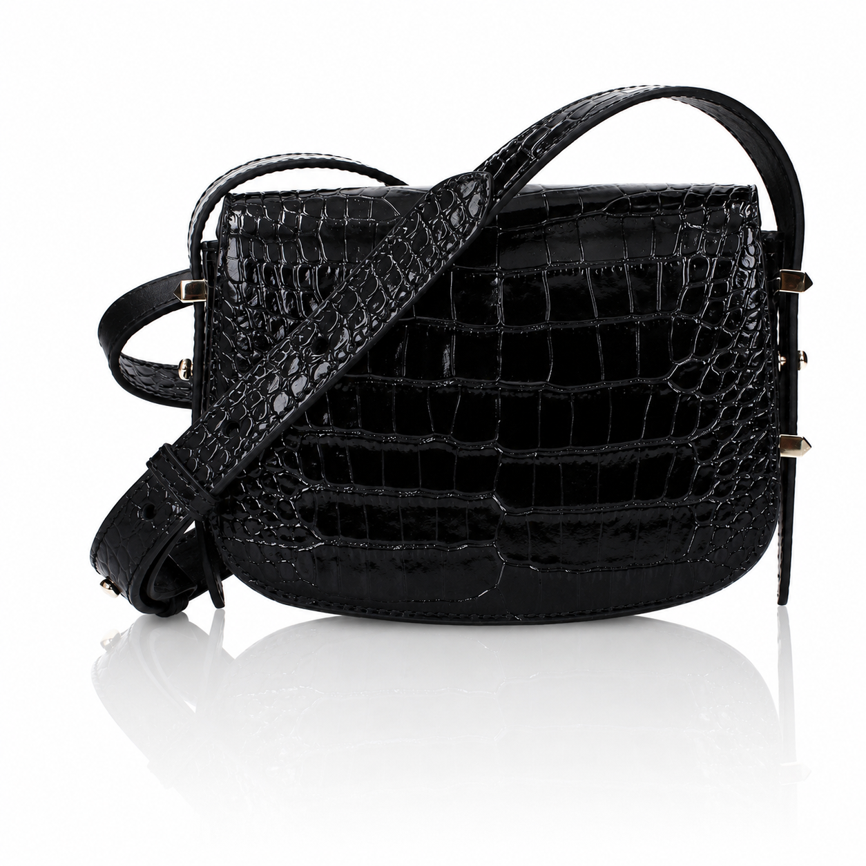 Jimmy Choo Crocodile Embossed Calfskin Bag