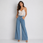 Maison Margiela Décortiqué Cut-Out Wide-Leg Jeans