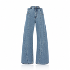 Maison Margiela Décortiqué Cut-Out Wide-Leg Jeans