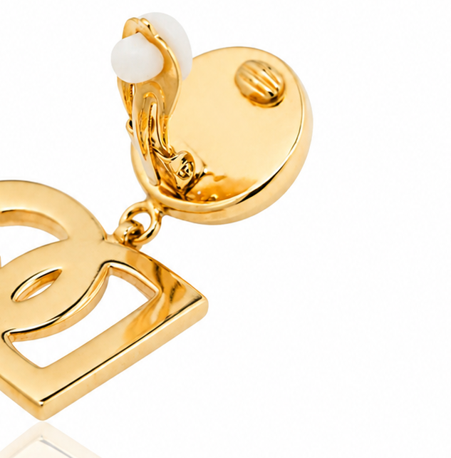 Dolce & Gabbana DNA DG Gold Brass Earrings
