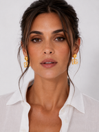 Dolce & Gabbana DNA DG Gold Brass Earrings
