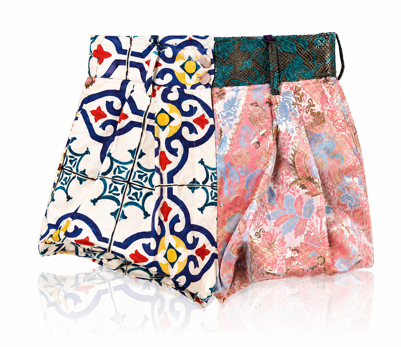 Dolce & Gabbana Majolica Brocade Hot Shorts