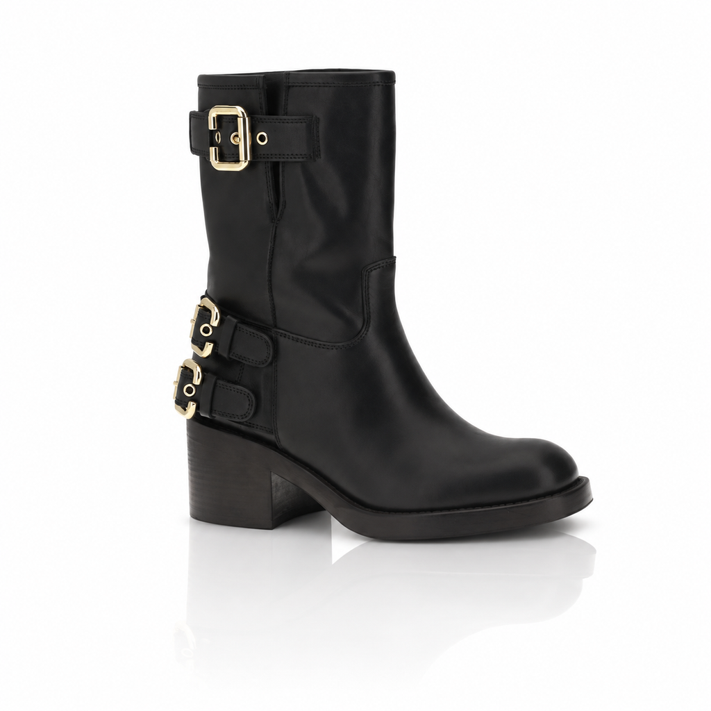 Chloé Dakota 60 Leather Biker Boots