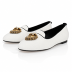 Dolce & Gabbana Devotion White Velvet Loafers