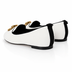 Dolce & Gabbana Devotion White Velvet Loafers