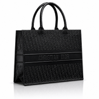 Dior Black Oblique Calfskin Large Book Tote