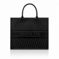 Dior Black Oblique Calfskin Large Book Tote