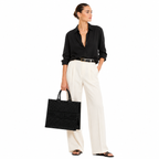 Dior Black Oblique Calfskin Large Book Tote