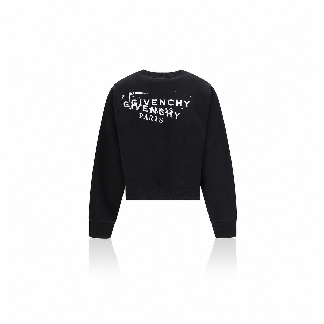 Givenchy Distressed Print Cropped Jumper