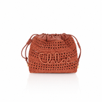 Chloé Mini Banana Drawstring Raffia Bag