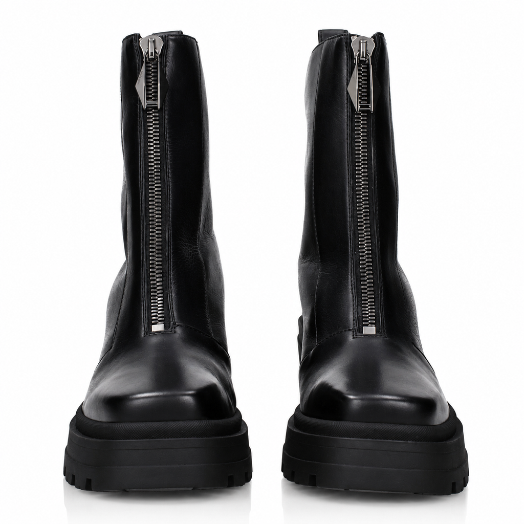 Jimmy Choo Eugenie 80 Black Leather Ankle Boots