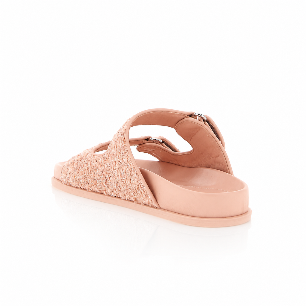 Jimmy Choo Fayence Tweed Pearl Slides