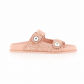 Jimmy Choo Fayence Tweed Pearl Slides