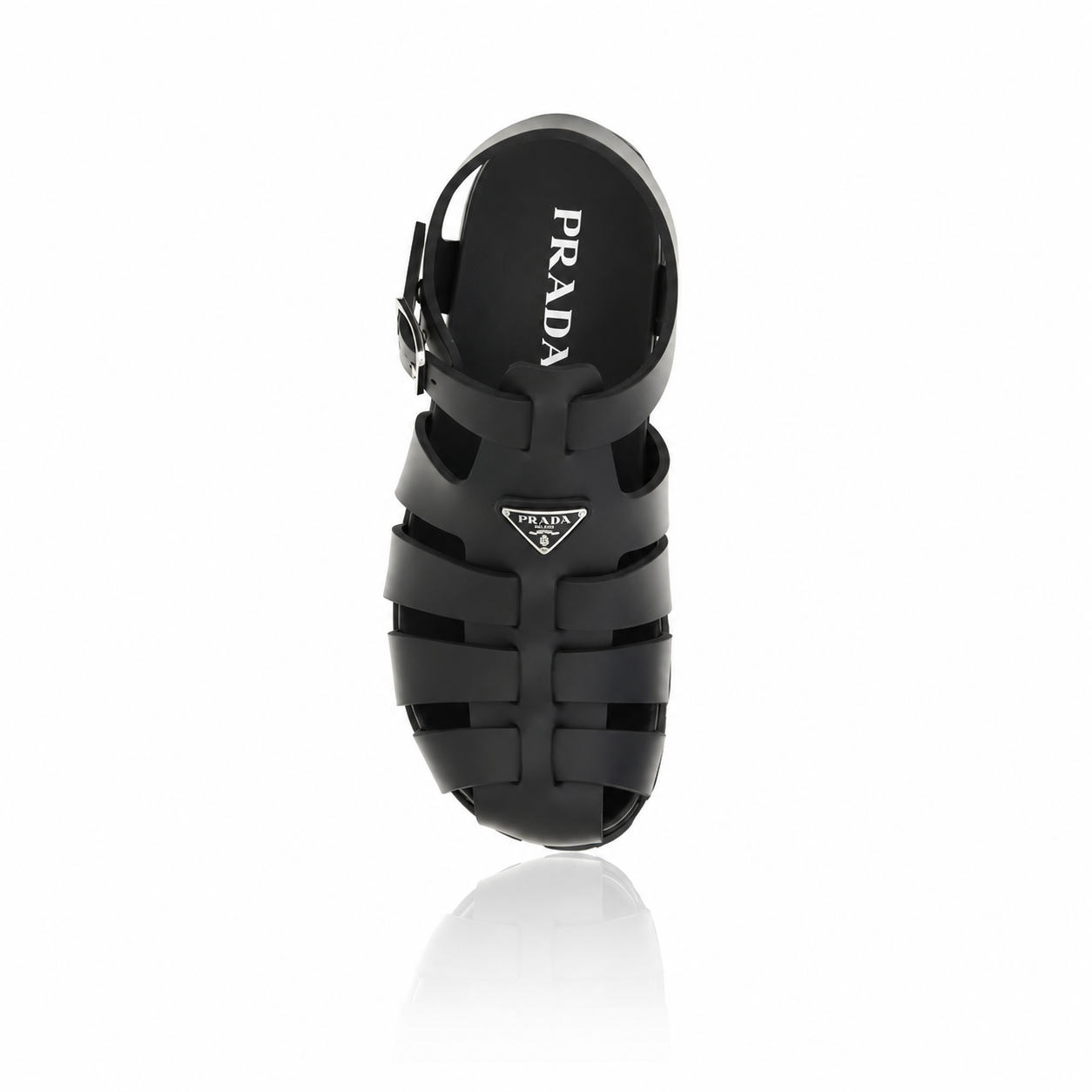 Prada Rubber Fisherman Cage Sandals