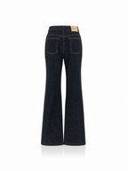 Alexander McQueen High Rise Flared Denim Jeans